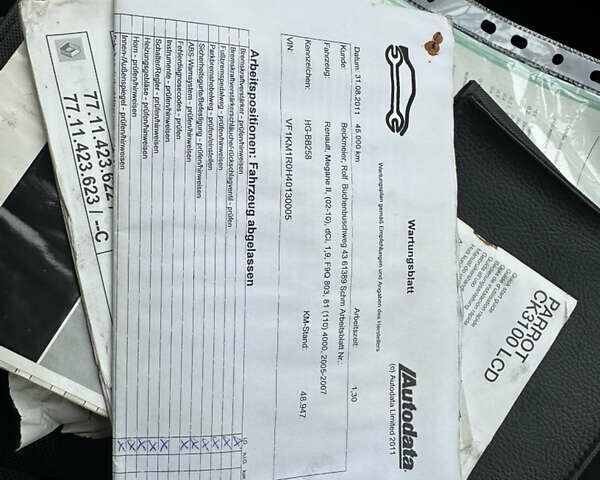 Черный Рено Меган, объемом двигателя 1.6 л и пробегом 212 тыс. км за 6600 $, фото 37 на Automoto.ua