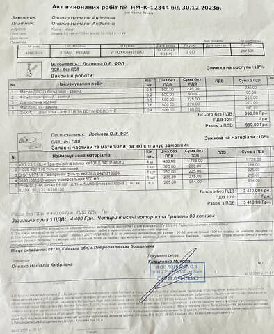 Черный Рено Меган, объемом двигателя 1.46 л и пробегом 262 тыс. км за 8800 $, фото 38 на Automoto.ua
