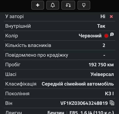 Красный Рено Меган, объемом двигателя 1.6 л и пробегом 193 тыс. км за 7100 $, фото 67 на Automoto.ua