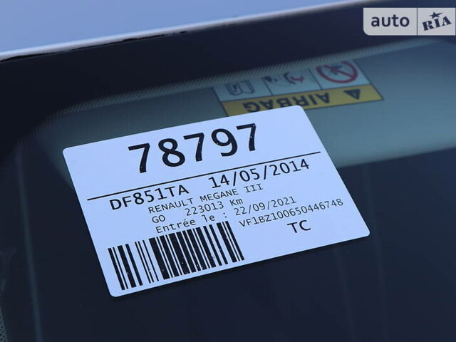 Серый Рено Меган, объемом двигателя 1.5 л и пробегом 224 тыс. км за 8999 $, фото 35 на Automoto.ua