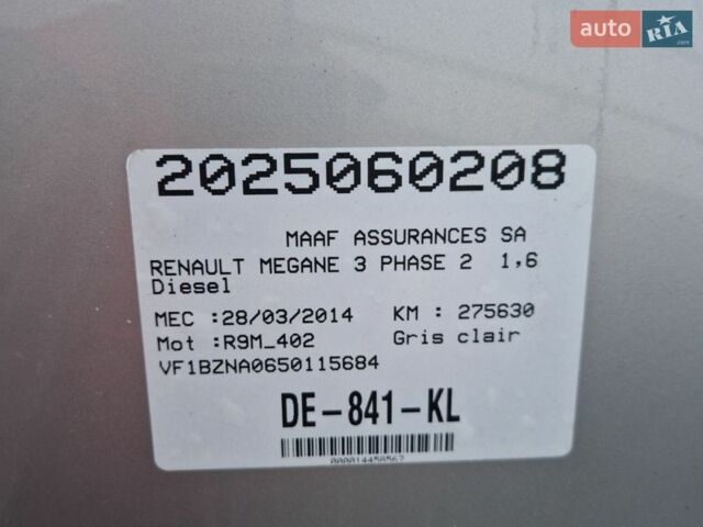 Сірий Рено Меган, об'ємом двигуна 1.6 л та пробігом 275 тис. км за 8100 $, фото 19 на Automoto.ua