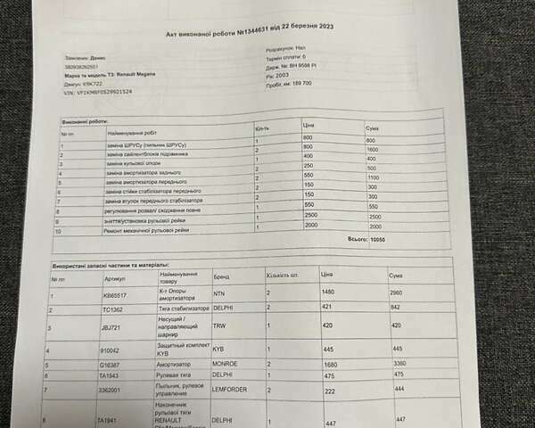 Сірий Рено Меган, об'ємом двигуна 1.5 л та пробігом 202 тис. км за 4900 $, фото 21 на Automoto.ua