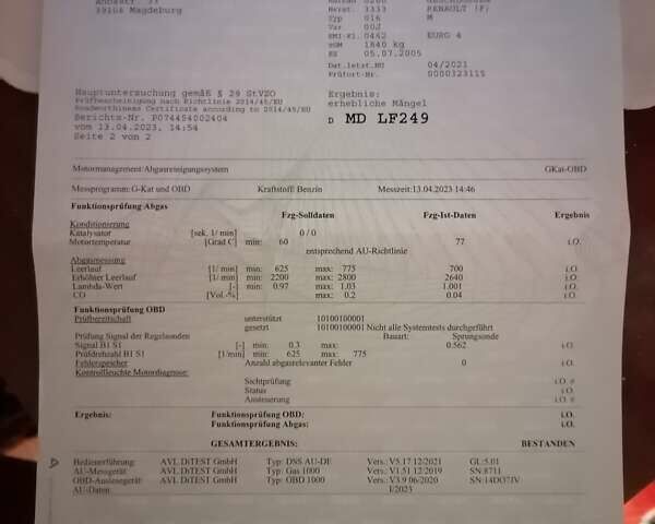 Сірий Рено Меган, об'ємом двигуна 1.6 л та пробігом 105 тис. км за 5300 $, фото 11 на Automoto.ua