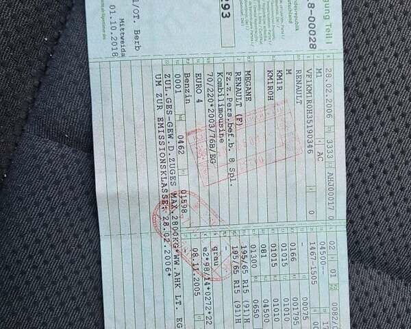 Серый Рено Меган, объемом двигателя 1.6 л и пробегом 182 тыс. км за 5700 $, фото 91 на Automoto.ua