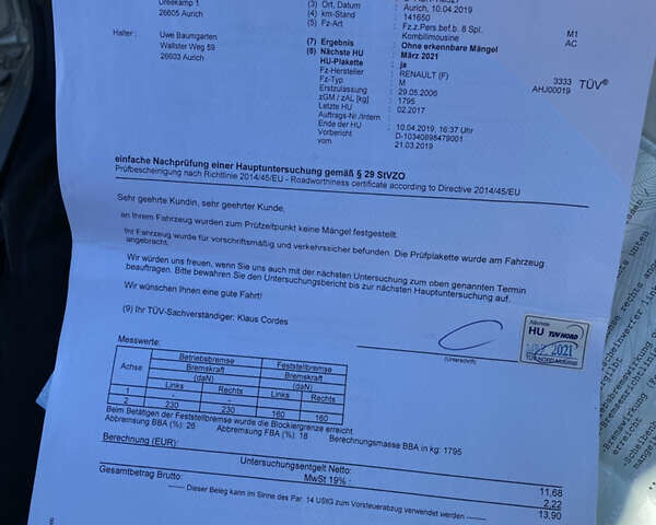 Сірий Рено Меган, об'ємом двигуна 1.6 л та пробігом 163 тис. км за 5450 $, фото 19 на Automoto.ua