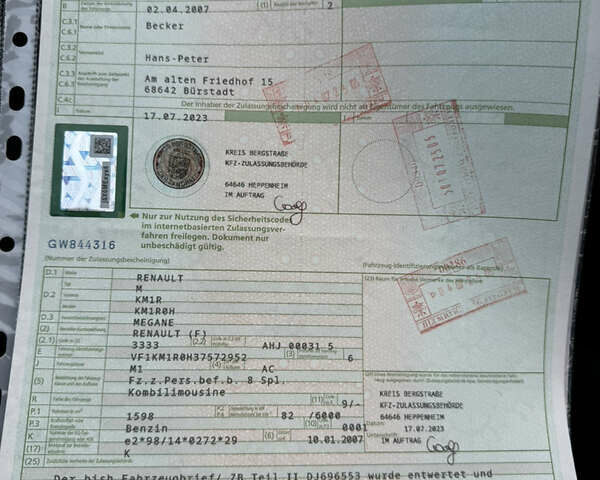 Серый Рено Меган, объемом двигателя 1.6 л и пробегом 193 тыс. км за 5000 $, фото 16 на Automoto.ua