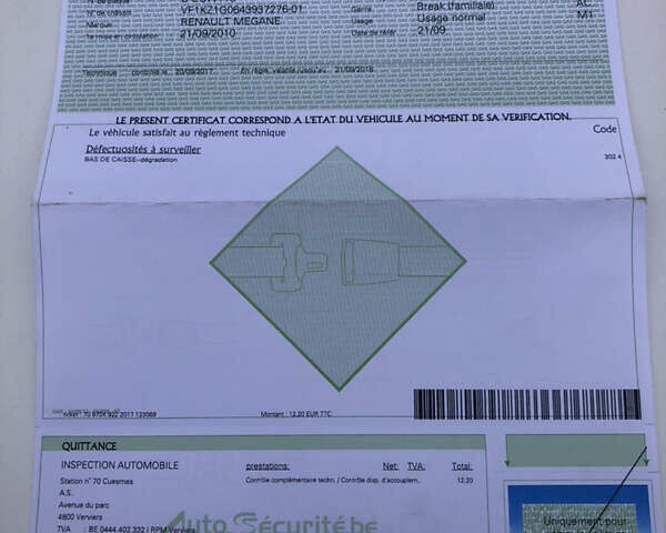 Серый Рено Меган, объемом двигателя 1.5 л и пробегом 273 тыс. км за 7750 $, фото 41 на Automoto.ua