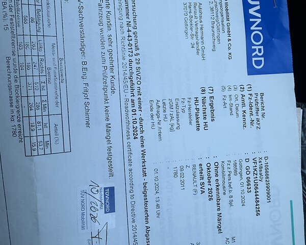 Сірий Рено Меган, об'ємом двигуна 1.6 л та пробігом 190 тис. км за 7850 $, фото 32 на Automoto.ua