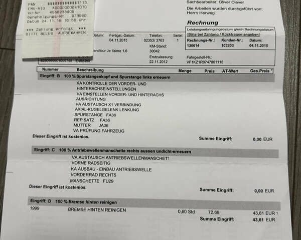 Сірий Рено Меган, об'ємом двигуна 1.6 л та пробігом 154 тис. км за 7850 $, фото 21 на Automoto.ua