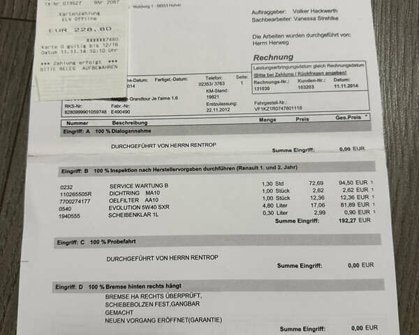 Сірий Рено Меган, об'ємом двигуна 1.6 л та пробігом 154 тис. км за 7850 $, фото 19 на Automoto.ua