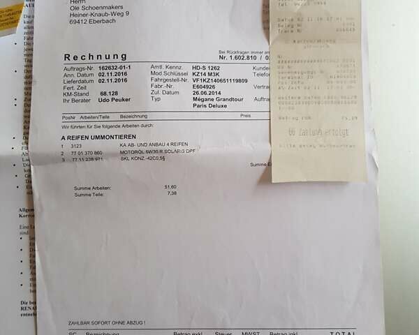 Сірий Рено Меган, об'ємом двигуна 1.46 л та пробігом 229 тис. км за 9600 $, фото 88 на Automoto.ua
