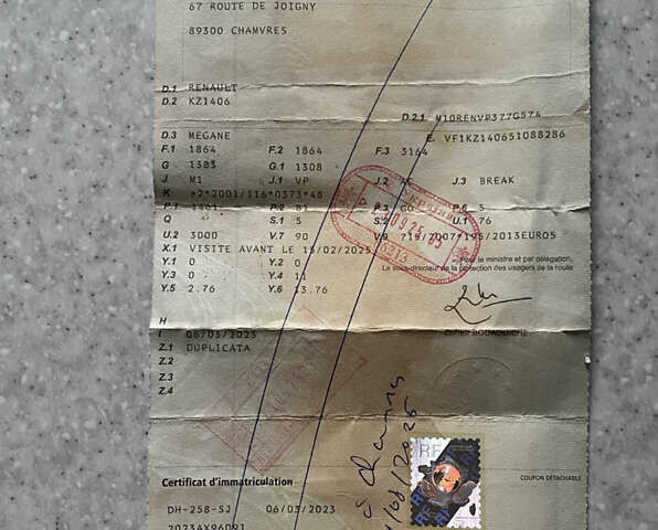 Сірий Рено Меган, об'ємом двигуна 1.5 л та пробігом 208 тис. км за 9800 $, фото 18 на Automoto.ua