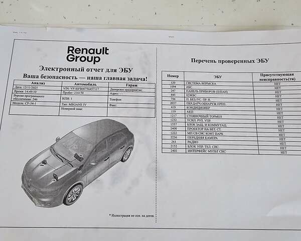 Серый Рено Меган, объемом двигателя 1.46 л и пробегом 217 тыс. км за 13350 $, фото 18 на Automoto.ua