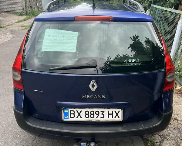 Синий Рено Меган, объемом двигателя 1.9 л и пробегом 354 тыс. км за 4300 $, фото 3 на Automoto.ua