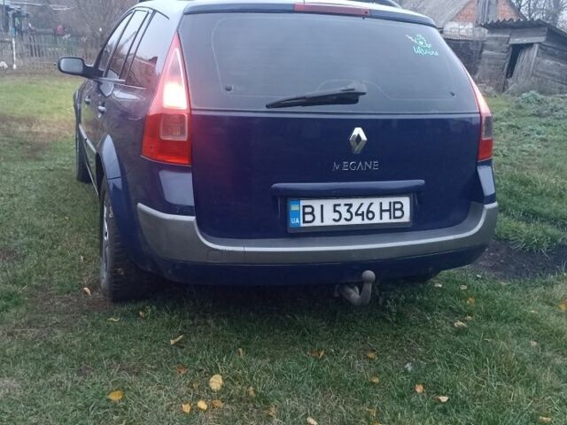 Синий Рено Меган, объемом двигателя 1.9 л и пробегом 445 тыс. км за 4650 $, фото 4 на Automoto.ua
