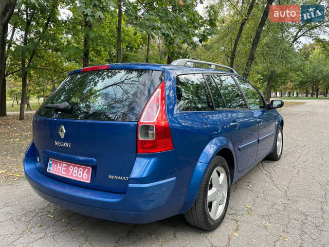 Синий Рено Меган, объемом двигателя 1.6 л и пробегом 261 тыс. км за 4799 $, фото 5 на Automoto.ua