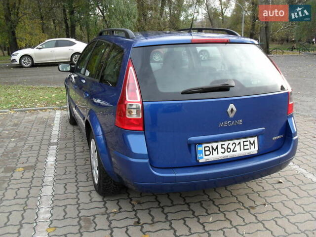 Рено Меган 2007 в Сумах на Automoto.ua Синий Рено Меган, объемом двигателя 1.6 л и пробегом 194 тыс. км за 5700 $, фото 4 на Automoto.ua