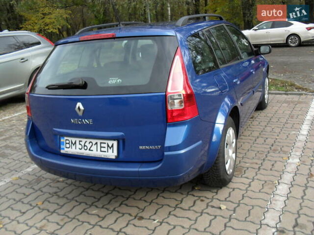 Рено Меган 2007 в Сумах на Automoto.ua Синий Рено Меган, объемом двигателя 1.6 л и пробегом 194 тыс. км за 5700 $, фото 3 на Automoto.ua