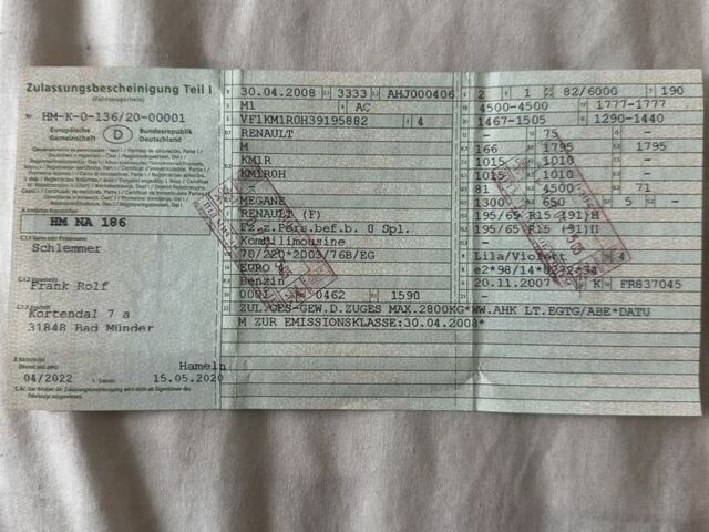 Синій Рено Меган, об'ємом двигуна 1.6 л та пробігом 100 тис. км за 5800 $, фото 15 на Automoto.ua