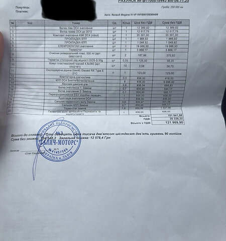 Синій Рено Меган, об'ємом двигуна 1.46 л та пробігом 280 тис. км за 12750 $, фото 27 на Automoto.ua