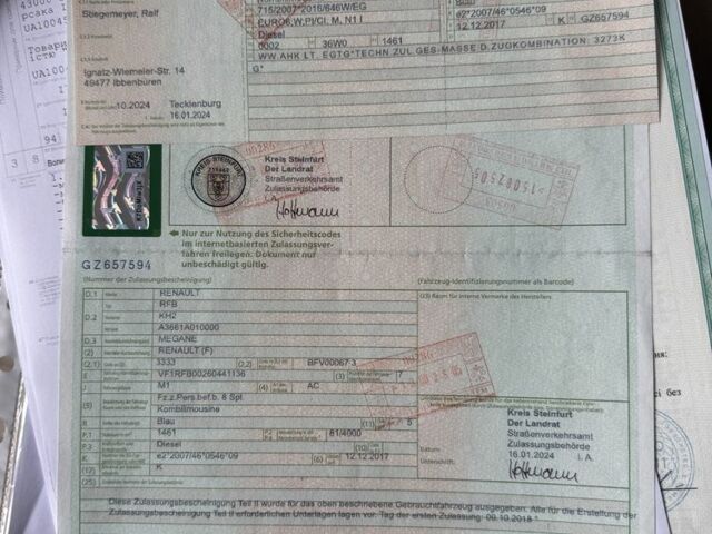 Синій Рено Меган, об'ємом двигуна 1.5 л та пробігом 194 тис. км за 13300 $, фото 17 на Automoto.ua