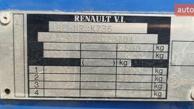 Синий Рено Мидлум, объемом двигателя 4.6 л и пробегом 175 тыс. км за 5845 $, фото 5 на Automoto.ua