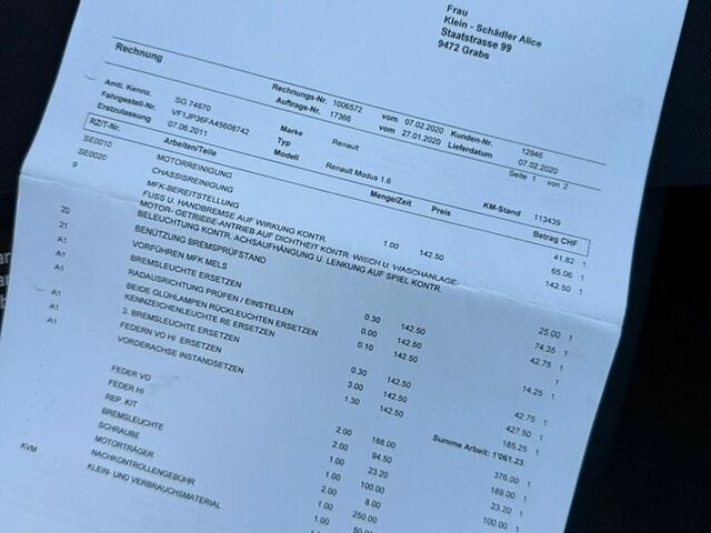 Черный Рено Модус, объемом двигателя 1.6 л и пробегом 125 тыс. км за 8200 $, фото 37 на Automoto.ua