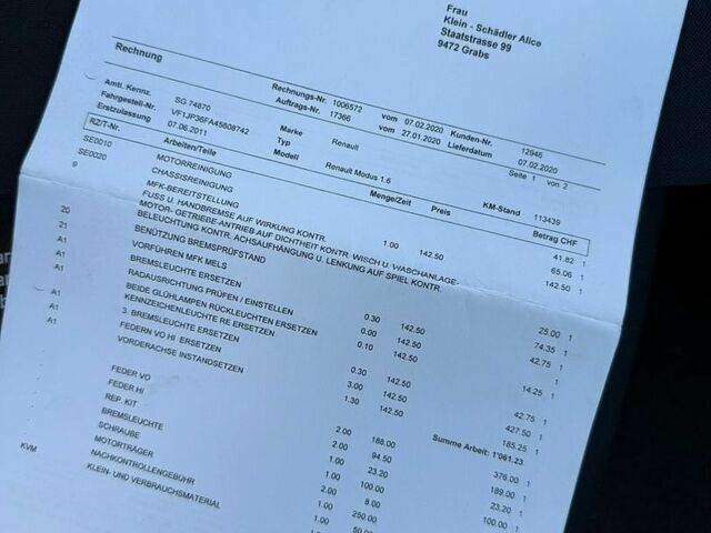 Черный Рено Модус, объемом двигателя 1.6 л и пробегом 125 тыс. км за 8200 $, фото 37 на Automoto.ua
