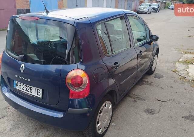 Синий Рено Модус, объемом двигателя 1.15 л и пробегом 142 тыс. км за 3500 $, фото 4 на Automoto.ua
