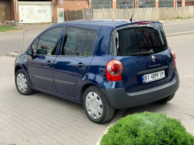 Синий Рено Модус, объемом двигателя 1.1 л и пробегом 210 тыс. км за 3488 $, фото 4 на Automoto.ua