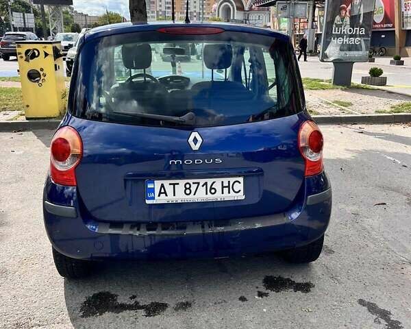 Синий Рено Модус, объемом двигателя 1.6 л и пробегом 163 тыс. км за 3800 $, фото 2 на Automoto.ua