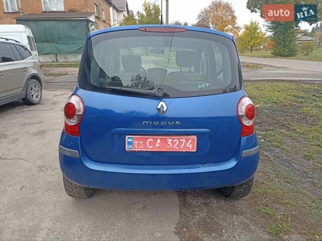 Синий Рено Модус, объемом двигателя 1.4 л и пробегом 178 тыс. км за 3200 $, фото 6 на Automoto.ua