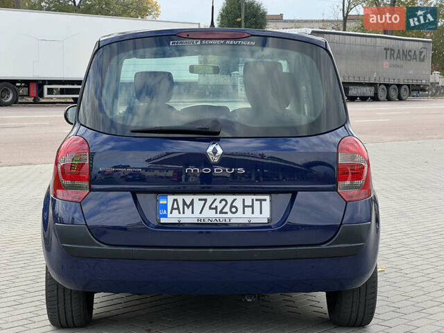 Рено Модус 2010 в Житомире на Automoto.ua Синий Рено Модус, объемом двигателя 1.6 л и пробегом 204 тыс. км за 6599 $, фото 5 на Automoto.ua