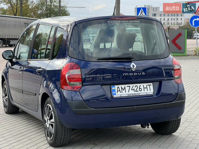Рено Модус 2010 в Житомире на Automoto.ua Синий Рено Модус, объемом двигателя 1.6 л и пробегом 204 тыс. км за 6599 $, фото 4 на Automoto.ua