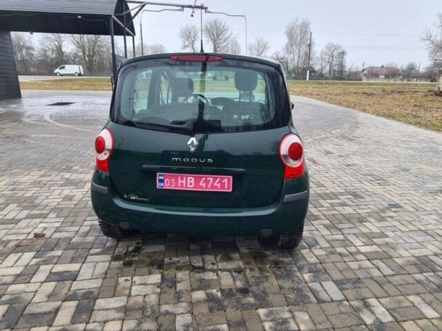Зеленый Рено Модус, объемом двигателя 1.6 л и пробегом 133 тыс. км за 4650 $, фото 4 на Automoto.ua