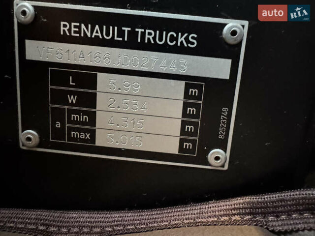 Черный Рено Range T, объемом двигателя 10.8 л и пробегом 656 тыс. км за 31694 $, фото 24 на Automoto.ua