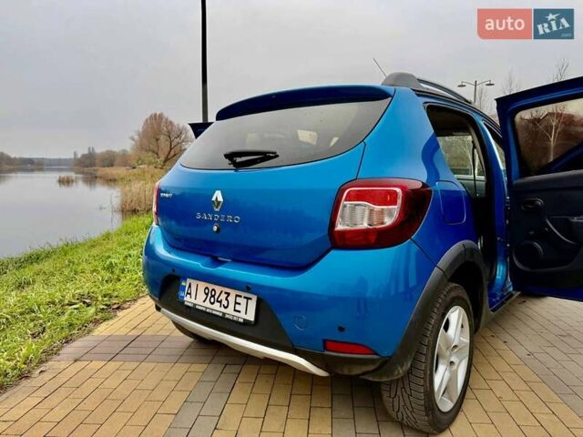 Синий Рено Сандеро СтэпВэй, объемом двигателя 1.46 л и пробегом 129 тыс. км за 8500 $, фото 25 на Automoto.ua