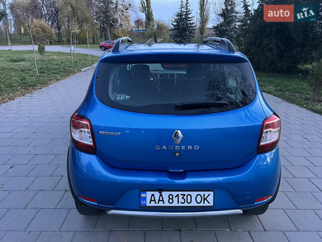 Синий Рено Сандеро СтэпВэй, объемом двигателя 1.46 л и пробегом 87 тыс. км за 8600 $, фото 13 на Automoto.ua