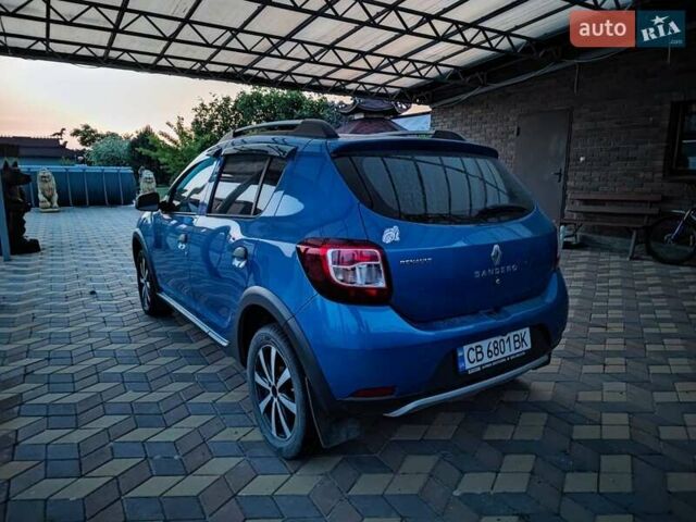 Синий Рено Сандеро СтэпВэй, объемом двигателя 1.46 л и пробегом 110 тыс. км за 9700 $, фото 1 на Automoto.ua