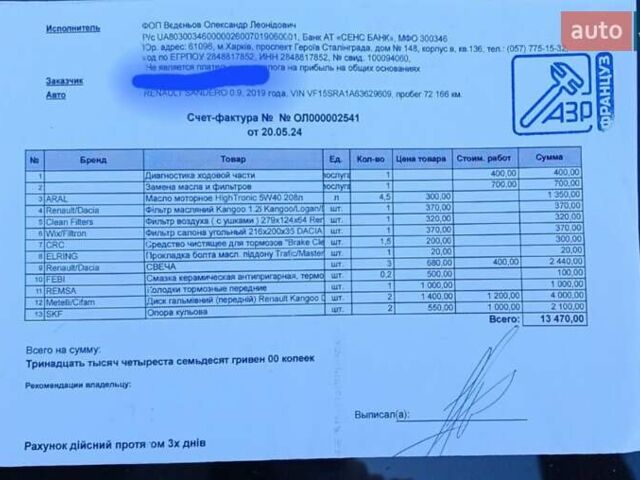 Синій Рено Сандеро СтепВей, об'ємом двигуна 0.9 л та пробігом 80 тис. км за 10500 $, фото 12 на Automoto.ua
