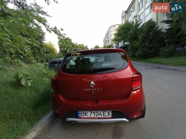 Красный Рено Сандеро, объемом двигателя 0.9 л и пробегом 41 тыс. км за 11200 $, фото 1 на Automoto.ua