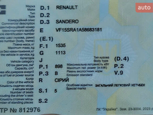 Сірий Рено Сандеро, об'ємом двигуна 0.9 л та пробігом 99 тис. км за 8700 $, фото 11 на Automoto.ua
