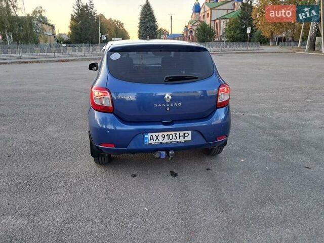 Синий Рено Сандеро, объемом двигателя 1.2 л и пробегом 87 тыс. км за 7000 $, фото 1 на Automoto.ua