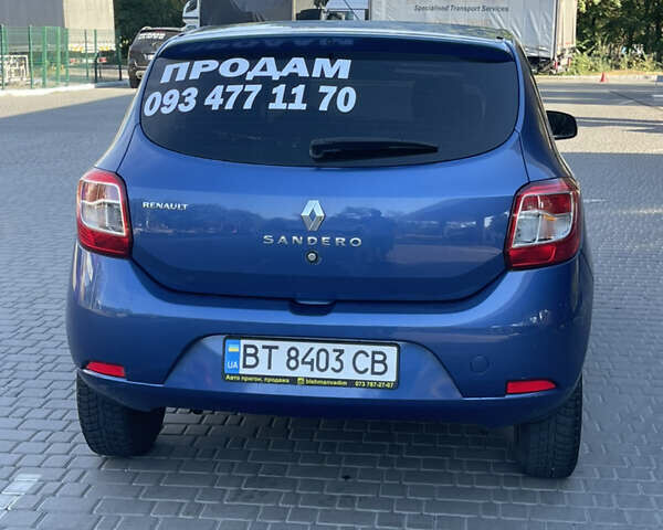 Синий Рено Сандеро, объемом двигателя 1.5 л и пробегом 266 тыс. км за 5999 $, фото 4 на Automoto.ua
