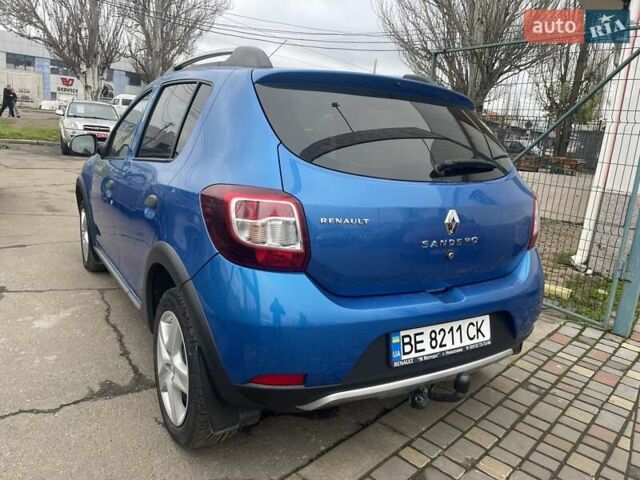 Синий Рено Сандеро, объемом двигателя 1.46 л и пробегом 169 тыс. км за 7600 $, фото 5 на Automoto.ua