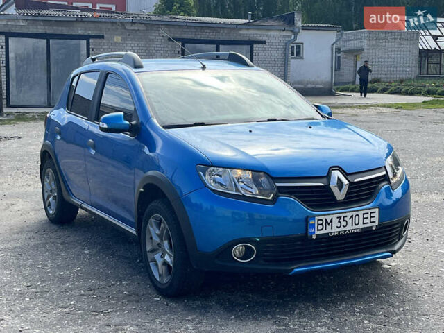 Синий Рено Сандеро, объемом двигателя 1.6 л и пробегом 95 тыс. км за 9500 $, фото 1 на Automoto.ua