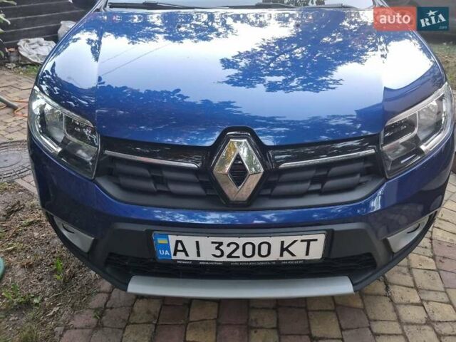 Синий Рено Сандеро, объемом двигателя 0.9 л и пробегом 43 тыс. км за 10700 $, фото 1 на Automoto.ua