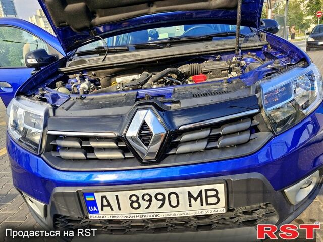 Синий Рено Сандеро, объемом двигателя 0.9 л и пробегом 58 тыс. км за 12000 $, фото 1 на Automoto.ua