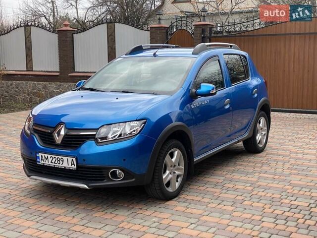 Синій Рено Сандеро, об'ємом двигуна 1.6 л та пробігом 24 тис. км за 11600 $, фото 10 на Automoto.ua