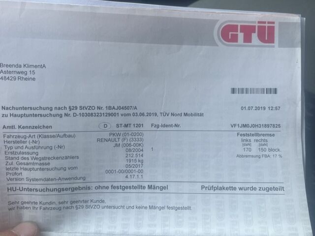 Чорний Рено Сценік II, об'ємом двигуна 1.6 л та пробігом 266 тис. км за 4500 $, фото 6 на Automoto.ua